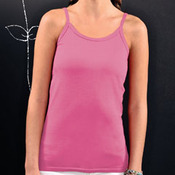 Juniors Fine Jersey Spaghetti Strap Longer Length Tank