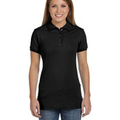 Ladies' Cotton Spandex Mini Piqué Short-Sleeve Polo